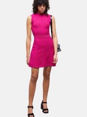 The kooples openwork knit mini dress